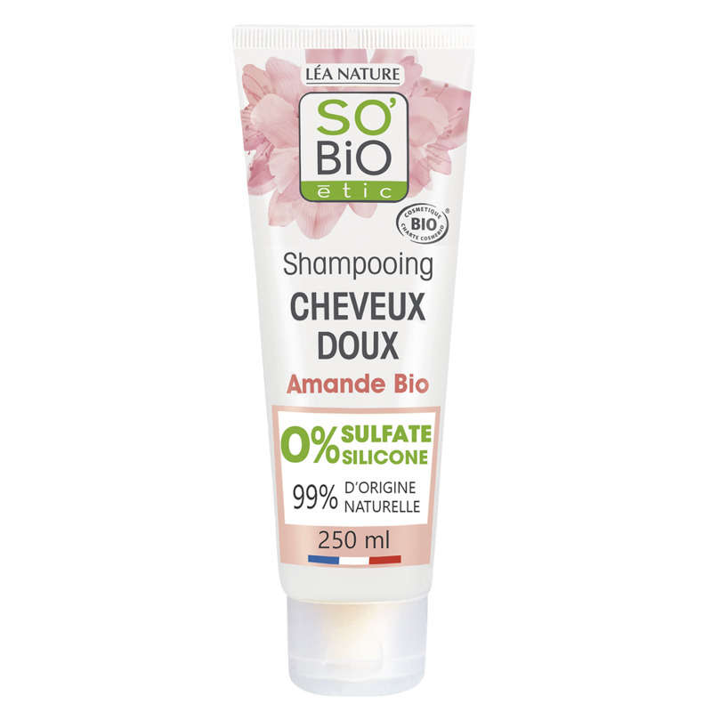 SO'BiO Étic Shampooing Cheveux Doux au Lait d'Amande Bio 250ml