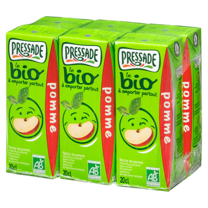 Pressade néctar de pomme bio le pack de 6x20cl