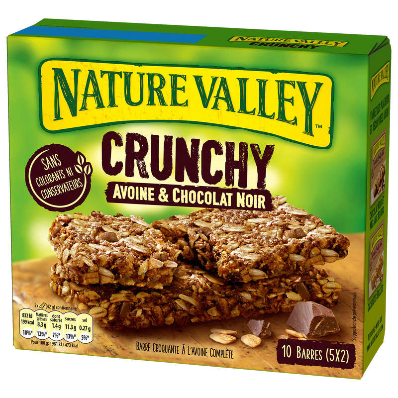 Nature Valley Barre de Céréales Crunchy Avoine & Chocolat - 5x42g