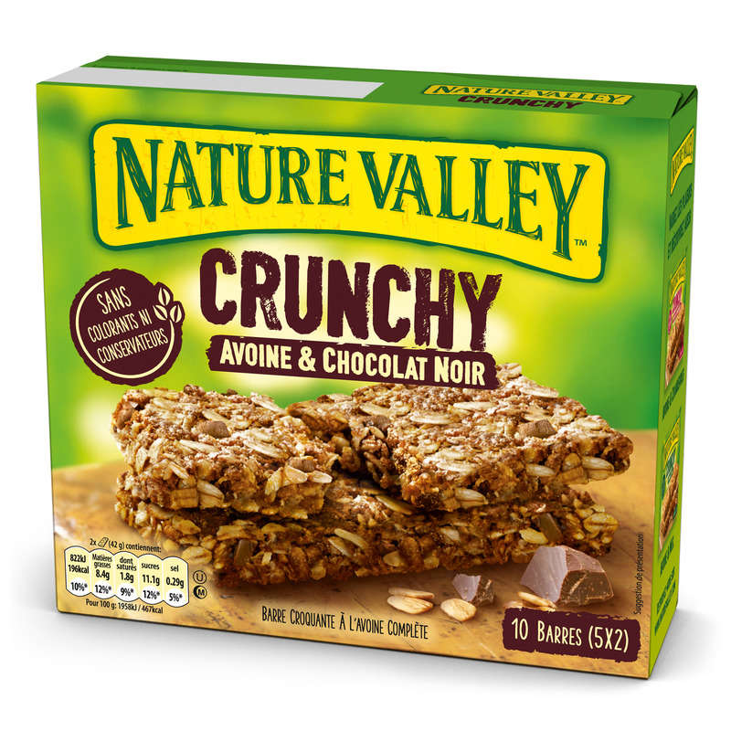 Nature Valley Barre de Céréales Crunchy Avoine & Chocolat - 5x42g