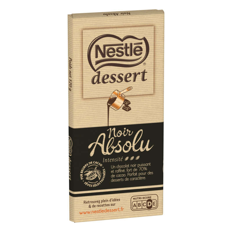 Nestlé Dessert Tablette Chocolat Noir Absolu 170g