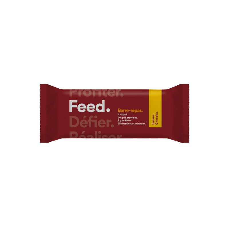 Feed Repas complet en barre banane/chocolatsans lactose et gluten 100g