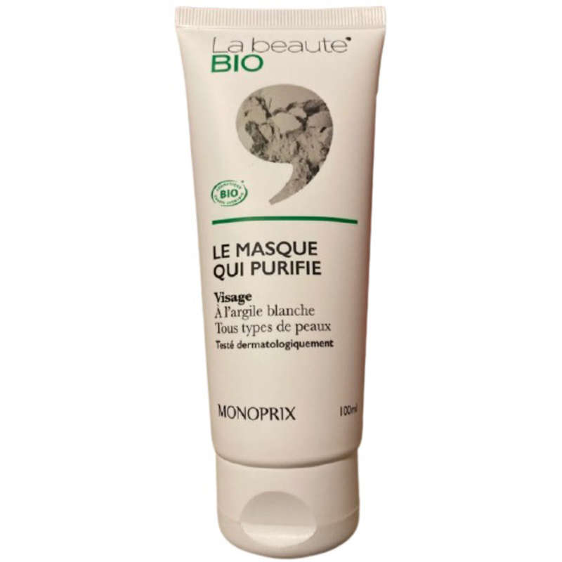 Monoprix La Beauté Bio Le Masque Argile Qui Purifie 100Ml