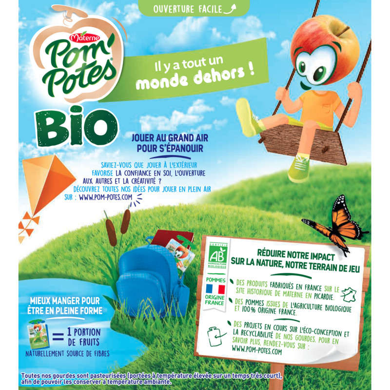 Pom'Potes Bio Pomme Golden 4X90G