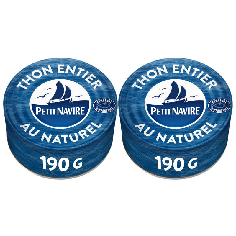 Petit Navire Thon Albacore Entier Au Naturel 2X140G