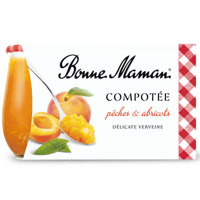 Bonne Maman Compotée Pêches & Abricots 2X130G