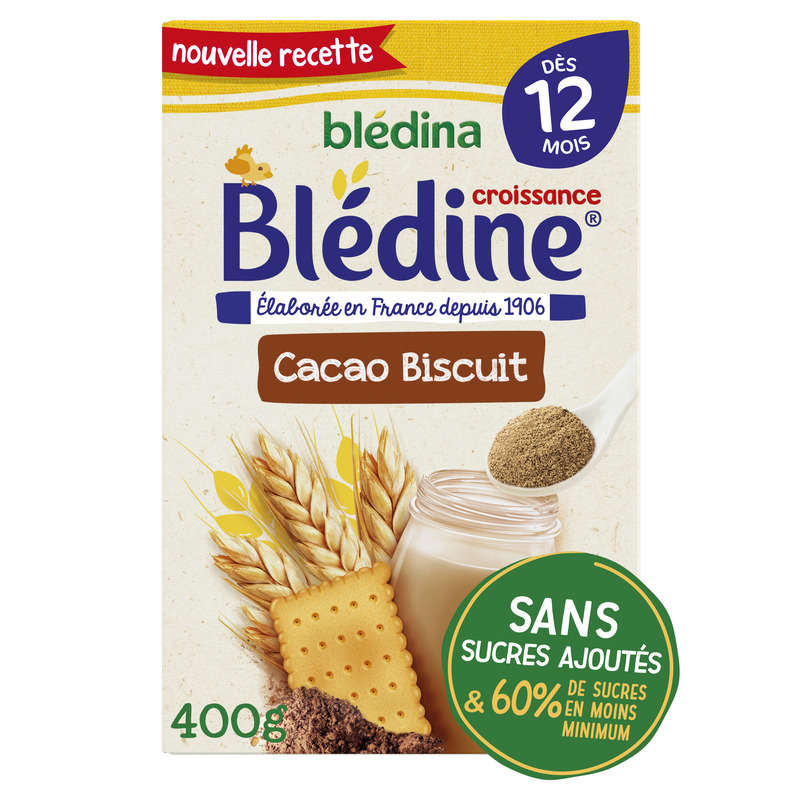 Blédina Préparation Céréales Instanées Saveur Choco Biscuitée 400g