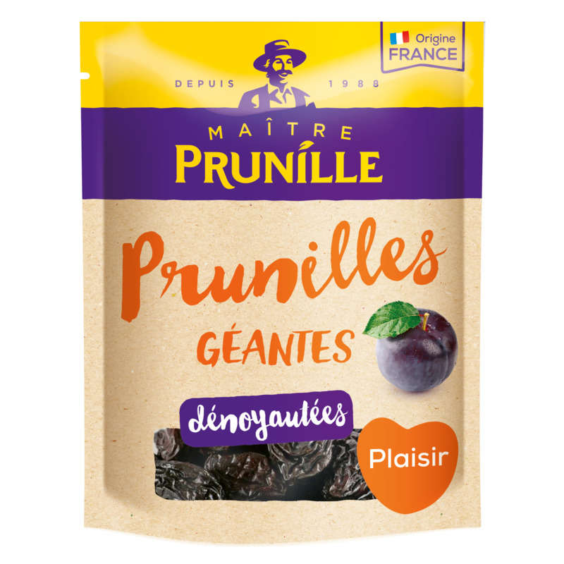 Maître Prunille Pruneaux d’Agen Géants Dénoyautés Sachet 500g