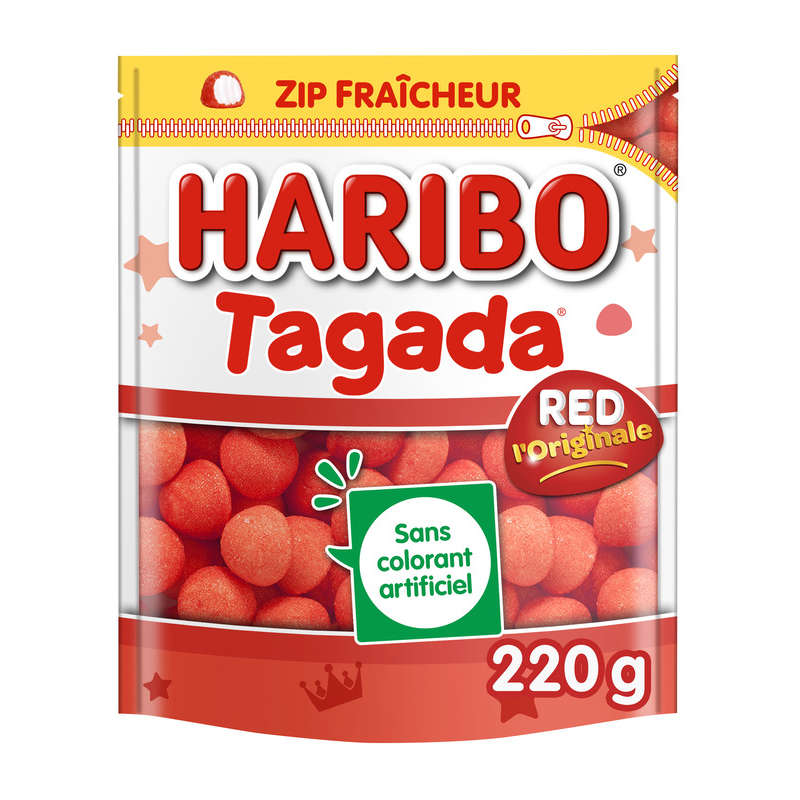 Haribo Bonbons Tagada Zip Fraîcheur 220g