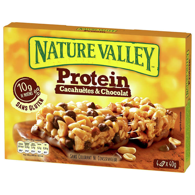 Nature Valley Barre De Céréales Protein Cacahuètes & Chocolat 40G