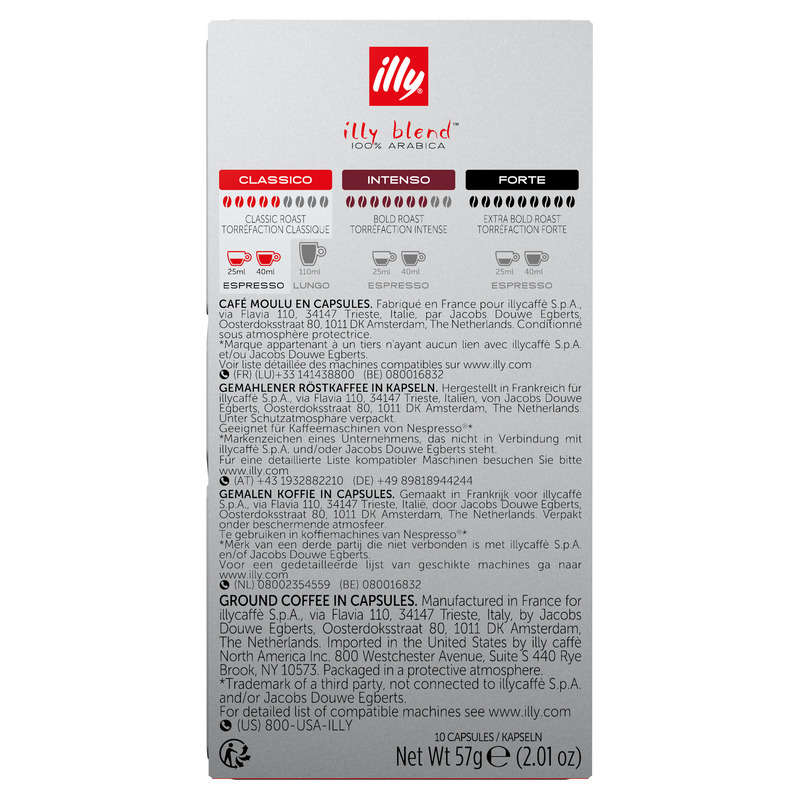 Illy Café Espresso Classico 100% Arabica x10 capsules 57g