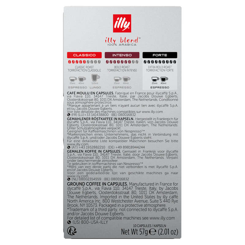 Illy Café Espresso Forte 100% Arabica x10 capsules 57g