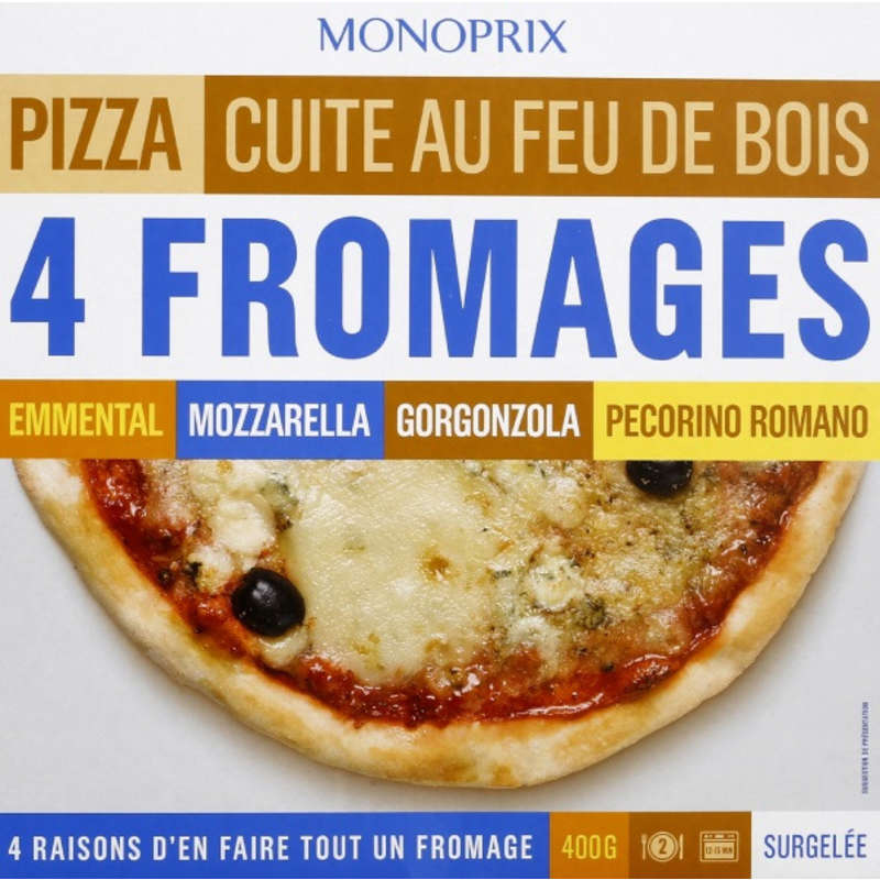 Monoprix Pizza 4 fromages 400g