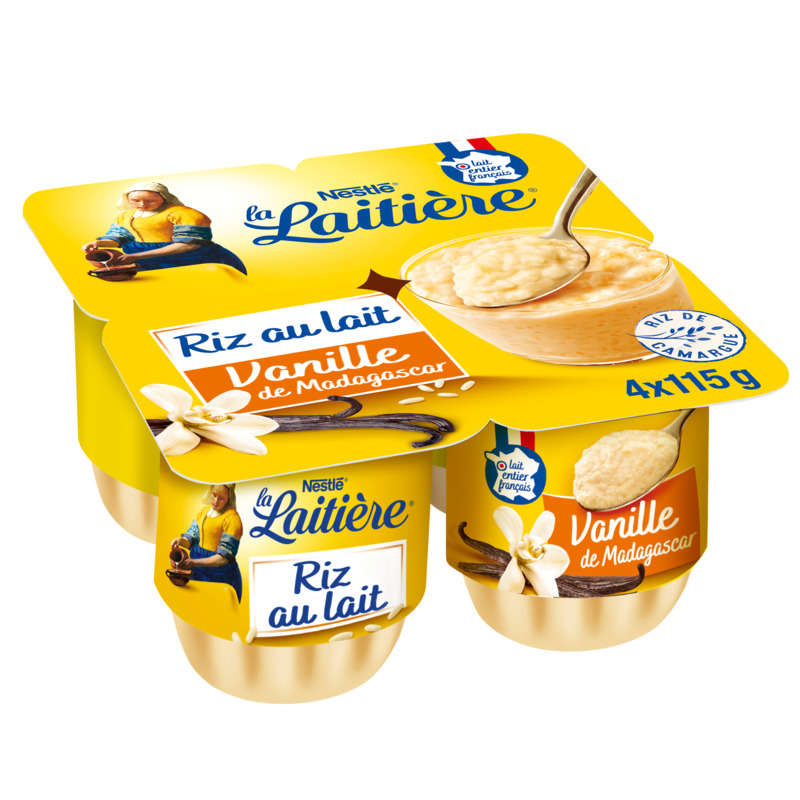 LA LAITIERE Riz au lait vanille 4 x 115g