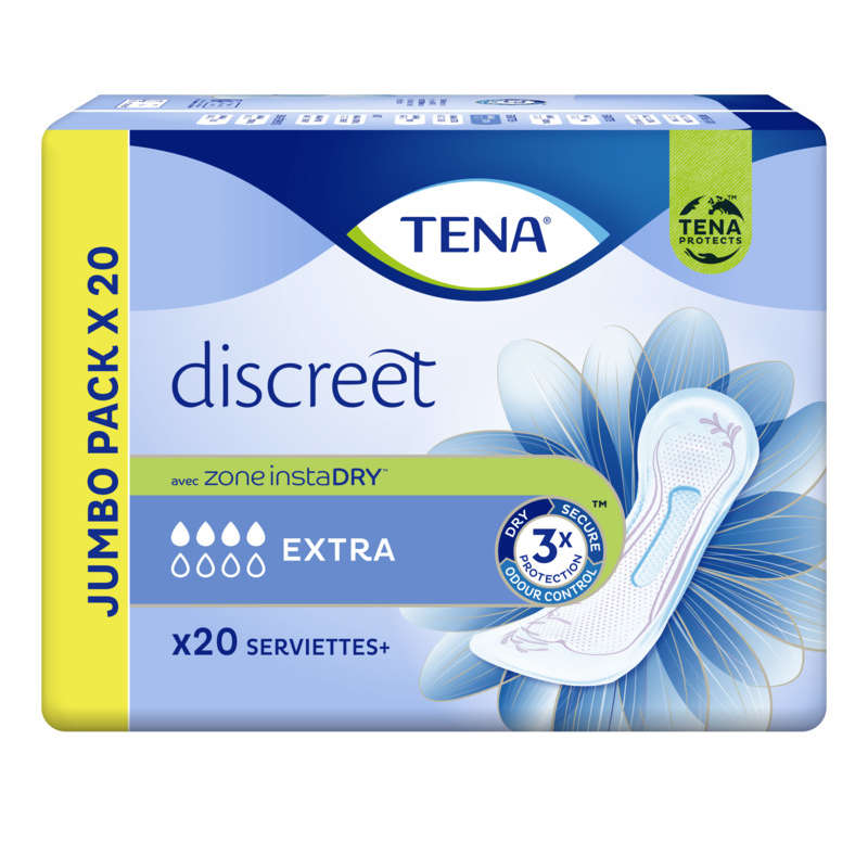 Tena Serviettes Discreet Extra X20