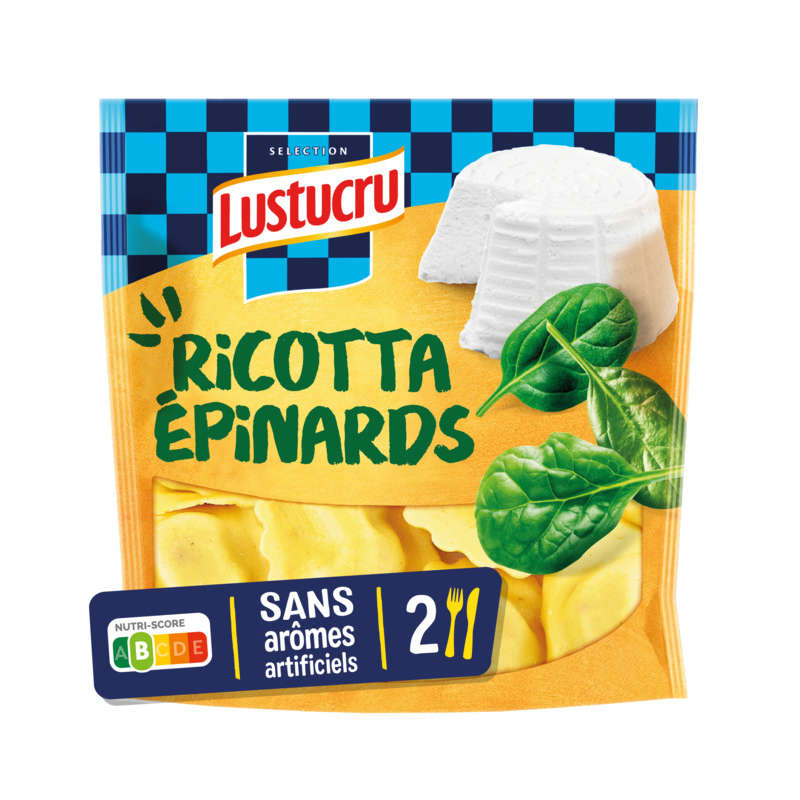 Lustucru Pâtes Fraîches Girasoli Ricotta Epinard le sachet de 250g