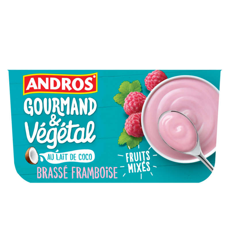 Andros végétal framboise& lait de coco 4x100g