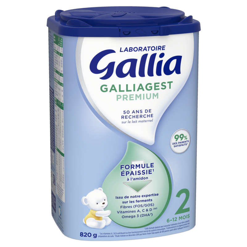 Galliagest lait premium 1 de 6-12 mois 820 g