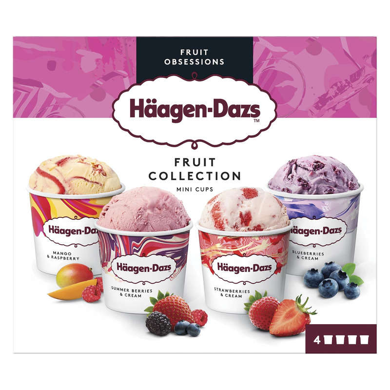 Häagen-Dazs 4 mini Cup Fruits 326g