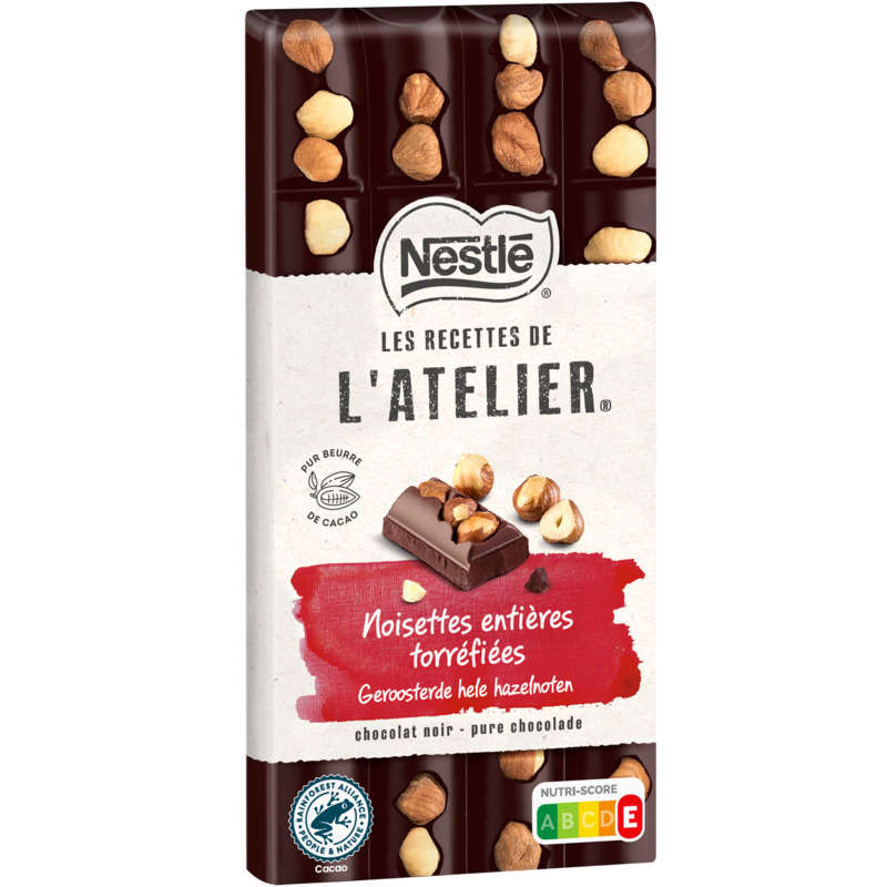 Nestlé Dessert Tablette Chocolat Noir Noisettes 170G