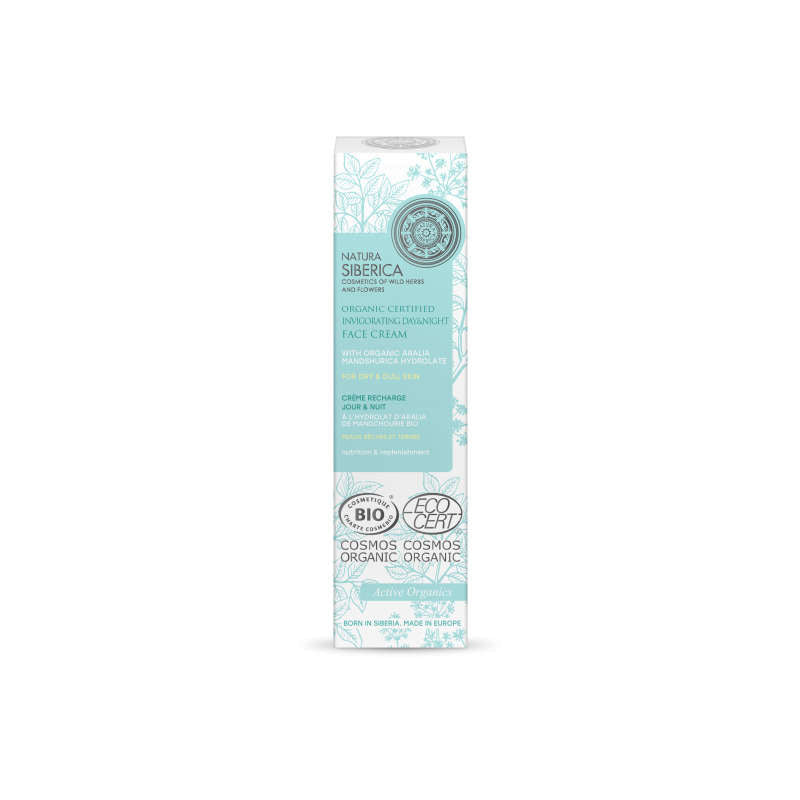 Natura Siberica Crème Recharge Jour & Nuit Bio Peaux Sèches et Ternes à l'Aralia de Mandchourie 50ml