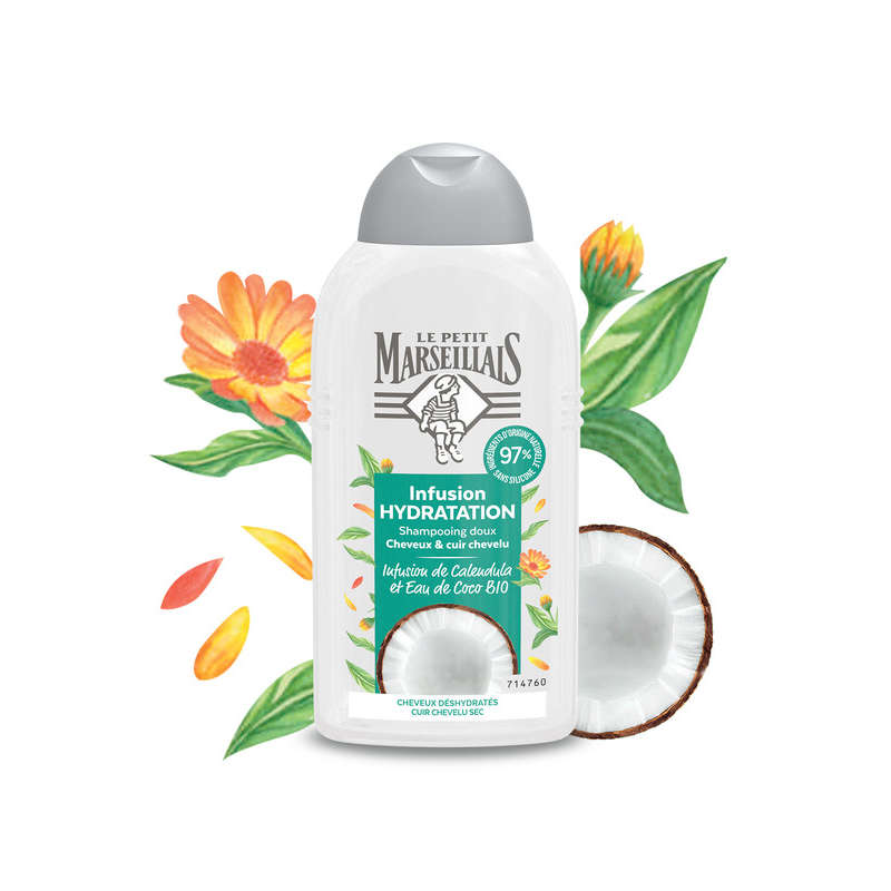 Le Petit Marseillais Shampooing Hydratation à l'eau de Coco Bio 250ml