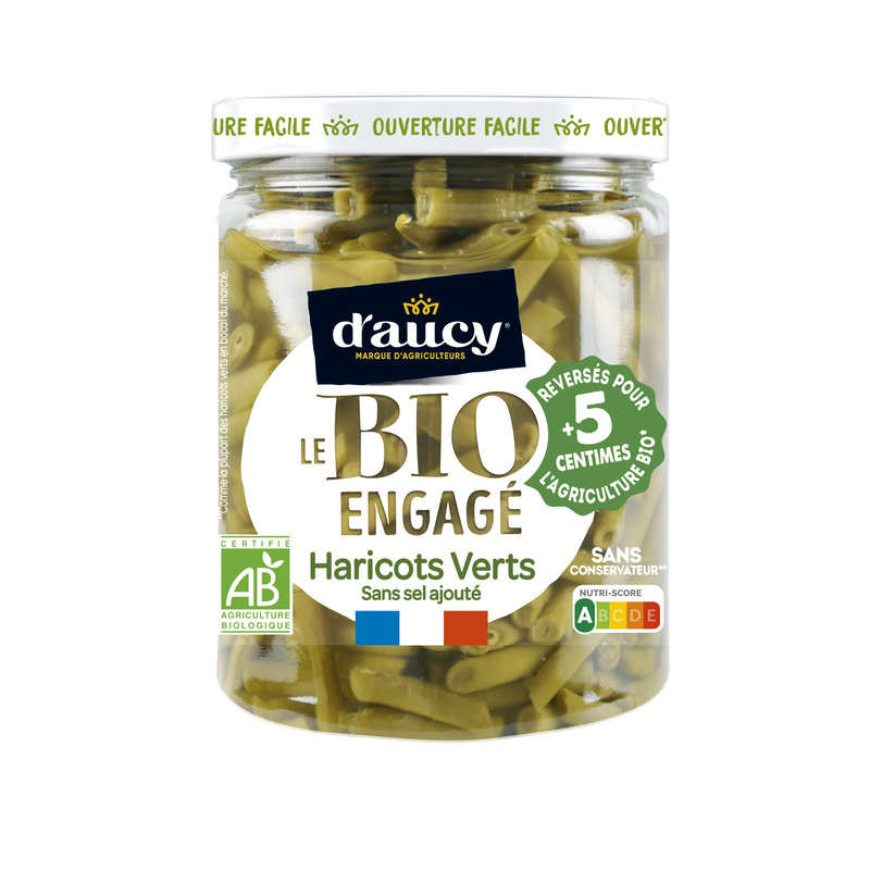 D'Aucy Haricot Vert sans Sel Ajouté Bio 290g