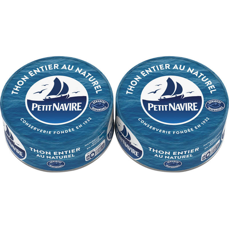 Petit Navire Thon Naturel Albacore boîtes 2x 112g