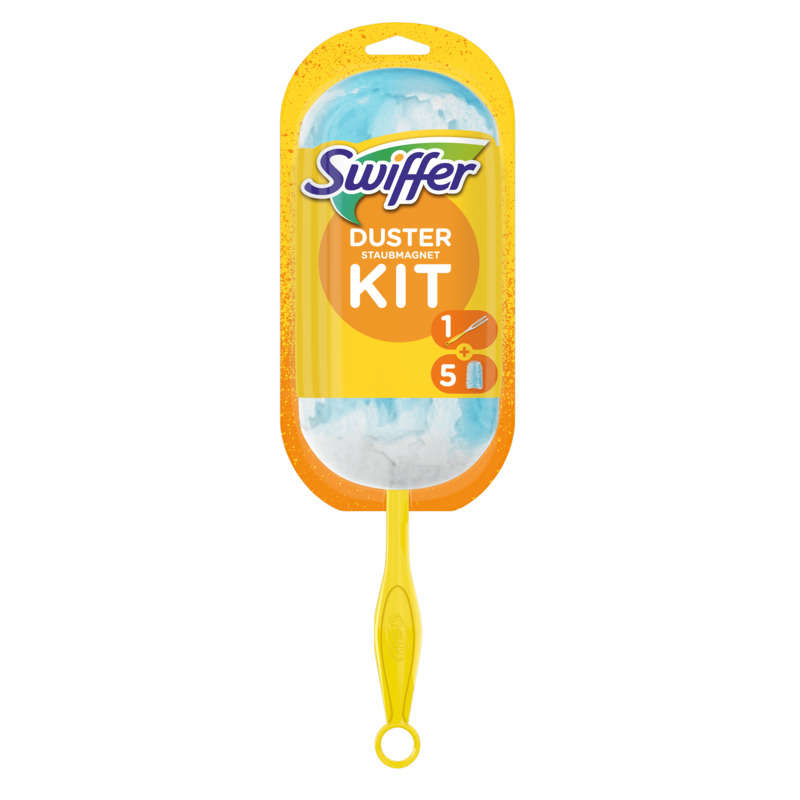 Swiffer Duster Attrape & Retient Kit De Dépoussiérage (1 Manche Et 5 Recharges)