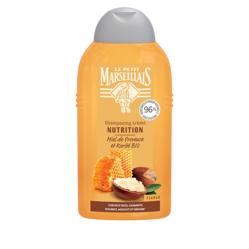 Le Petit Marseillais Shampooing nutrition au Miel et Karité Bio 250ml