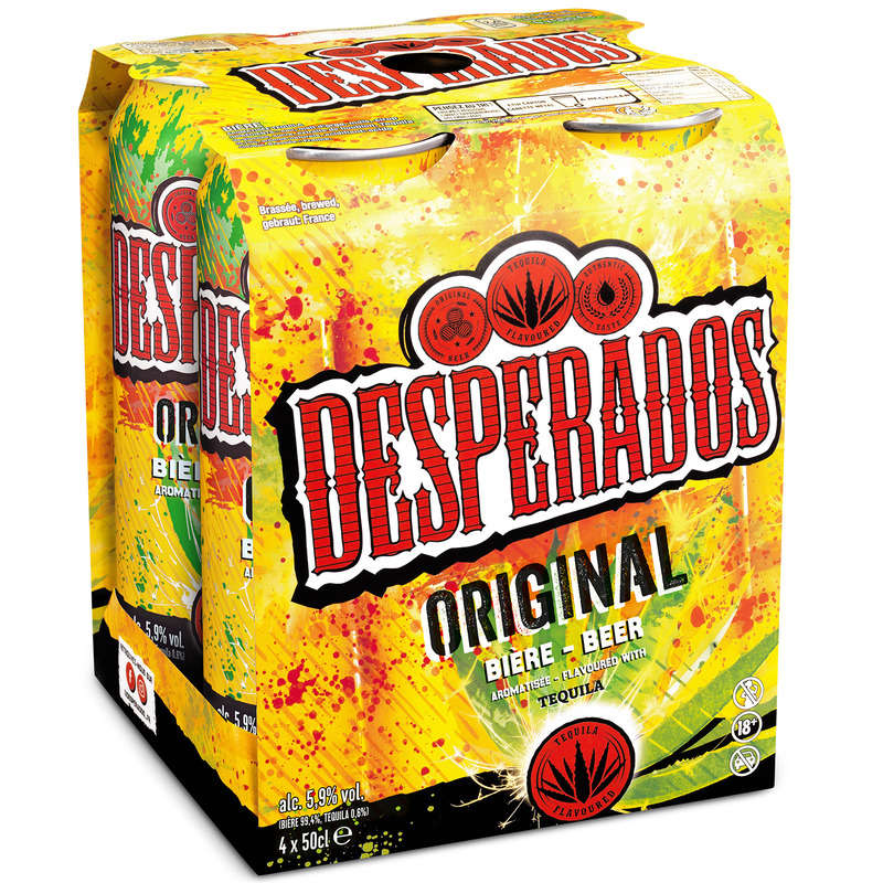 Desperados Original Bière Aromatisée Tequila Canettes 4 X 50Cl 5.9°