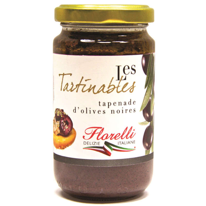 Florelli Les tartinables Tapenade d'olive noires 190g