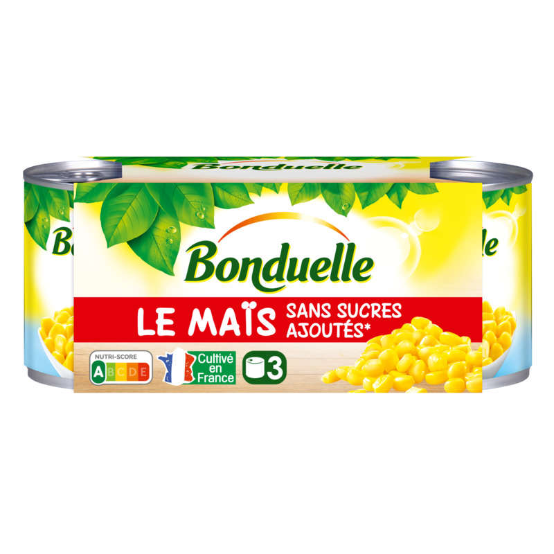 Bonduelle Maïs sans sucres ajoutés 3x140g