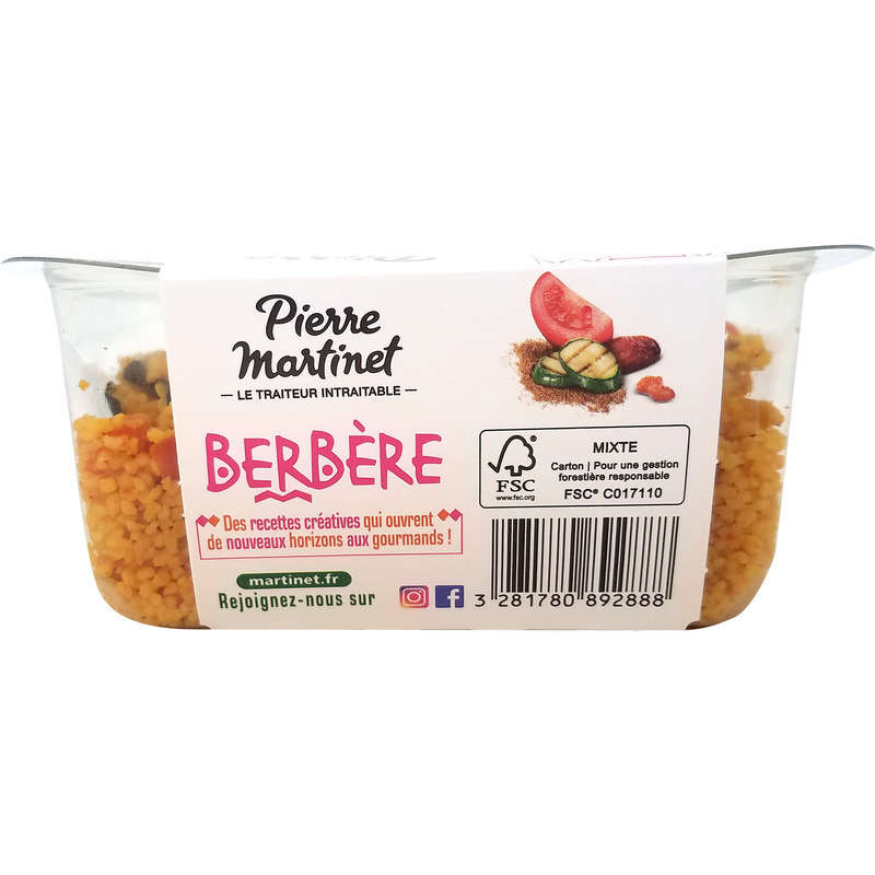 Martinet Salade Berbère Légumes Barquette 250g