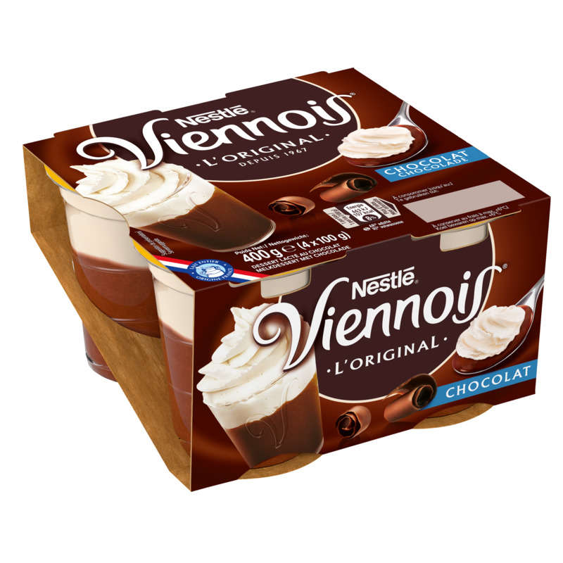 VIENNOIS Liégeois chocolat 4 x 100g