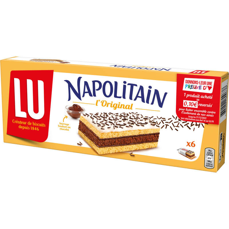 Lu Napolitain L'Original Gâteaux au Chocolat 180g