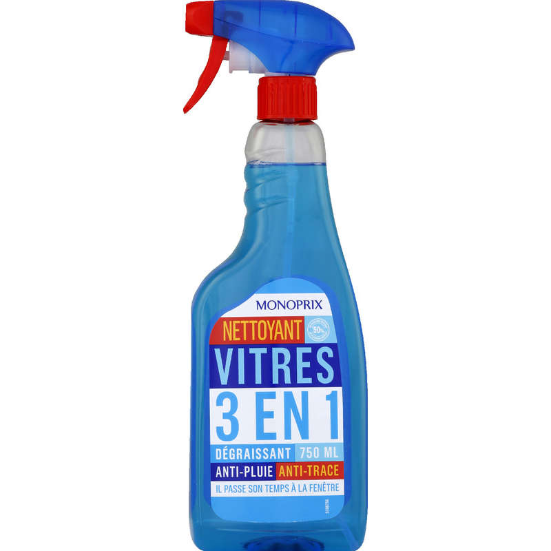 Monoprix Nettoyant Vitres 3 En 1 750Ml