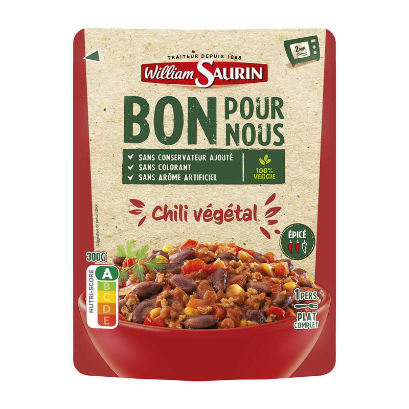 William Saurin Doypack bons pour nous chili végétal 300g