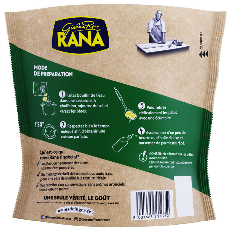 Rana Tortellini Ricotta Epinard 250g