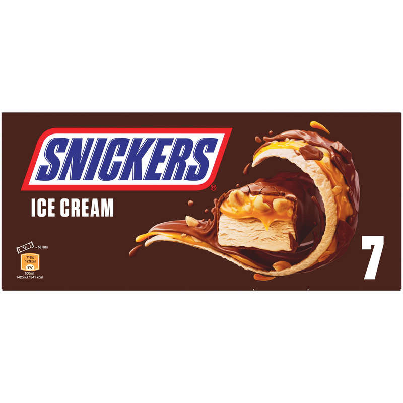 Snickers Barre glacées x7 319g