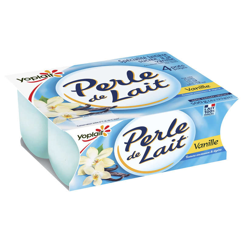 Perle De Lait Yaourt Aromatisé À La Vanille 4X125G