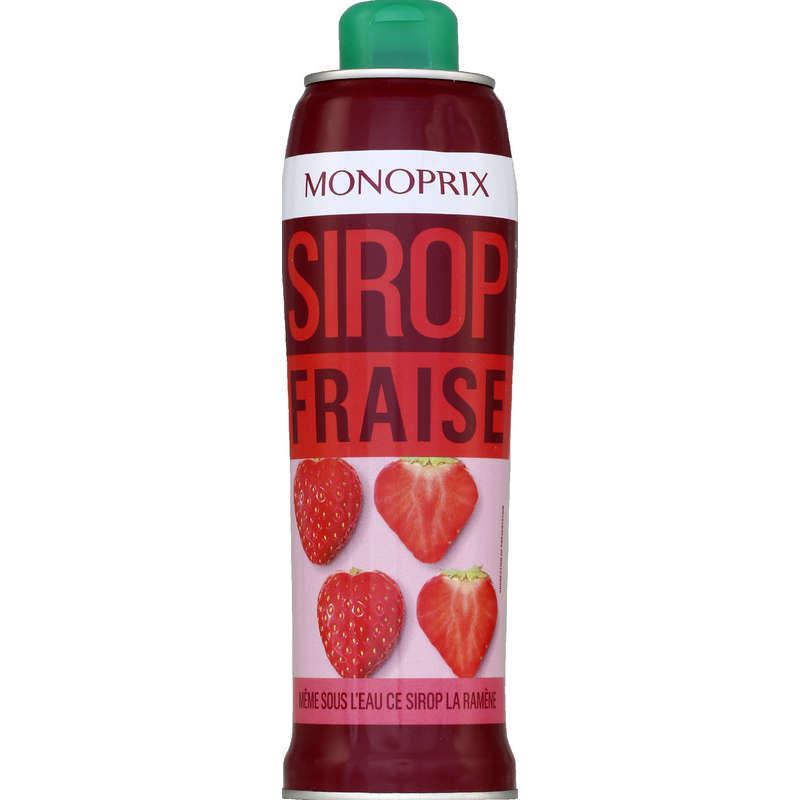 Monoprix sirop fraise à diluer 75cl