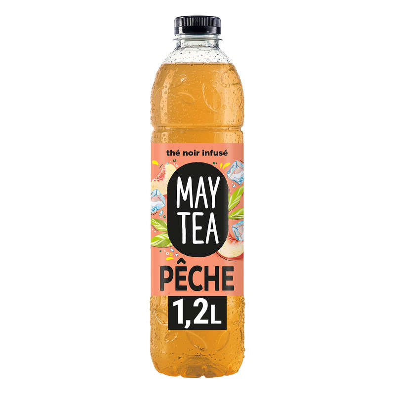 May Tea Thé Noir Saveur Pêche Blanche 1,2L