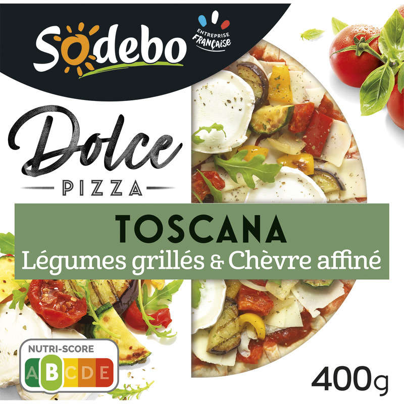 Sodebo Dolce Pizza Toscana Chèvre Légumes Grilles 400g