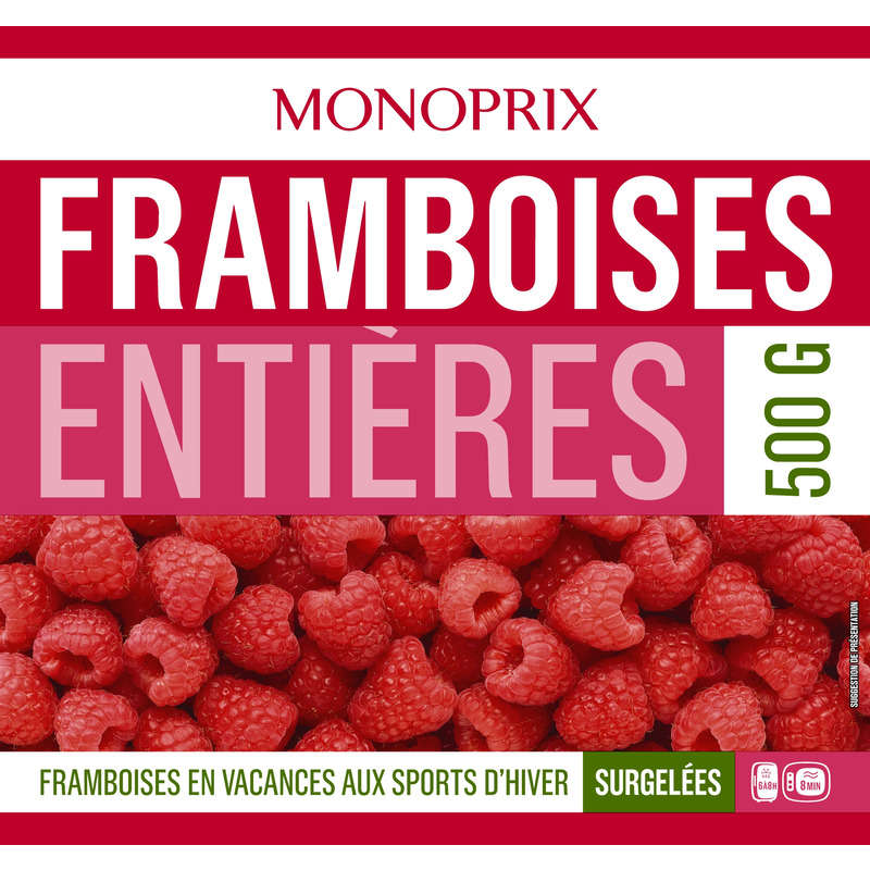 Monoprix Framboises Entières 500g