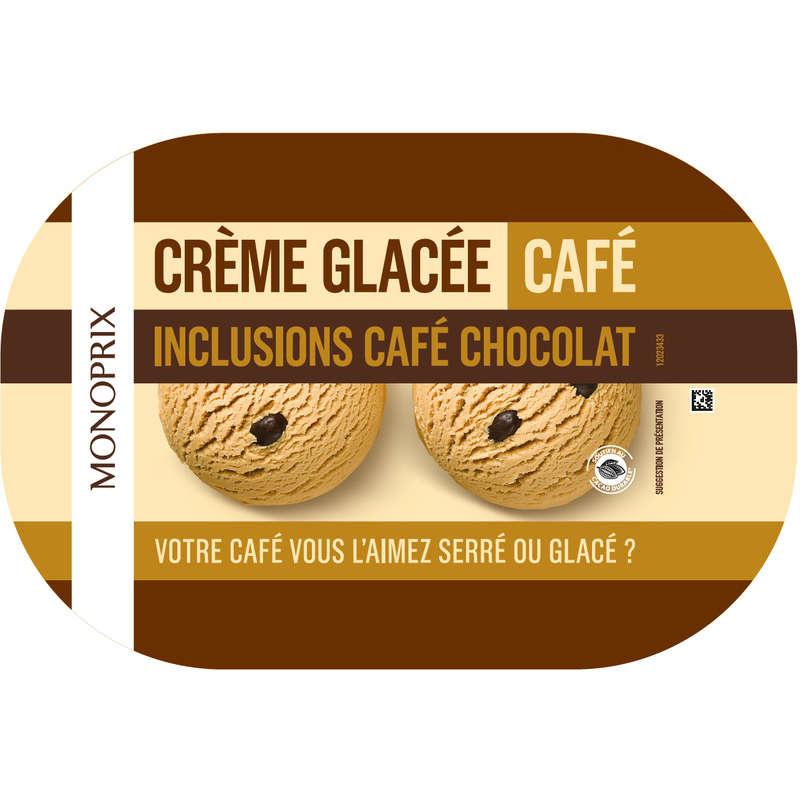 Monoprix crème glacé au café 500g