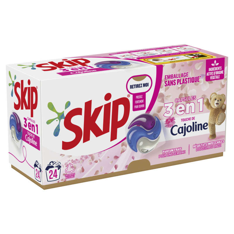 Skip Lessive Capsules 3 En 1 Touche De Cajoline X24