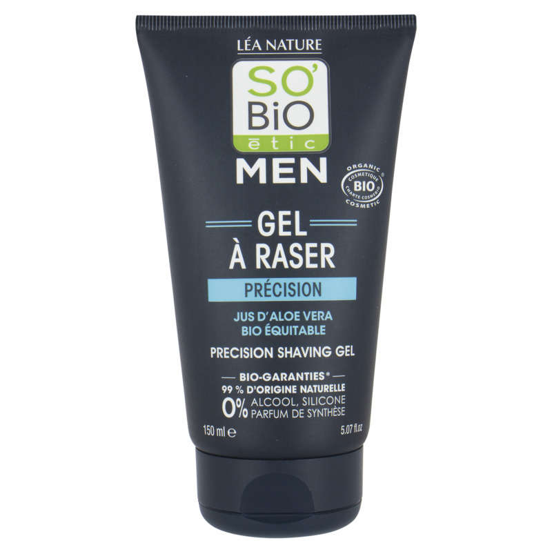 So' Bio Etic Men Gel à Raser Précision Jus d'Aloe Vera 150ml