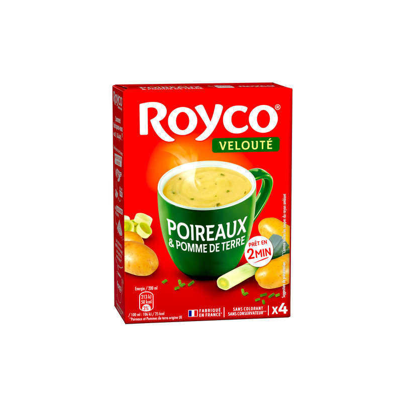 Royco velouté poireaux & pomme de terre x4 sachets de 800ml