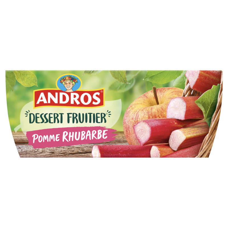 Andros compote pomme rhubarbe 4x100g